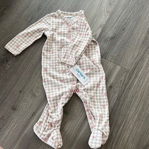 Cherry Footie Gingham Pajama